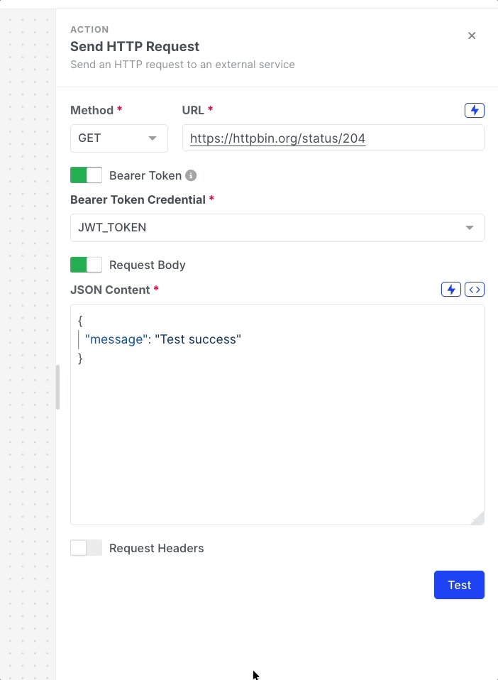 Variables: Using a variable in an action